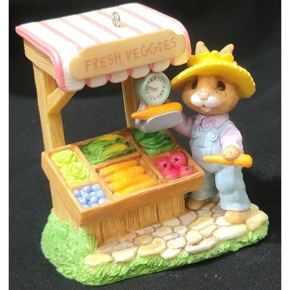 Hallmark Tender Touches FARMER'S MARKET Spring summer garden vegetables Ornament - Picture 2 of 7